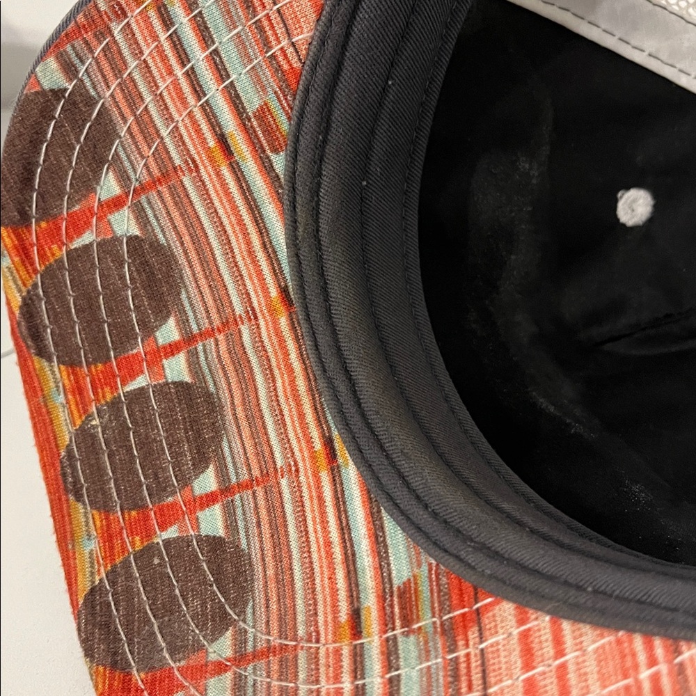 Pistil Gray Orange Teal White Mountains Trucker Hat - Picture 6 of 7